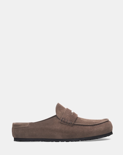 Birkenstock Classic Suede Naples Wrapped Loafer - Concrete Grey