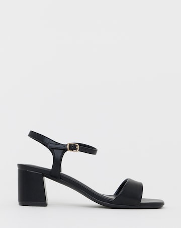 Kylie Barely There Block Heeled Sandals - Wide Fit (E)