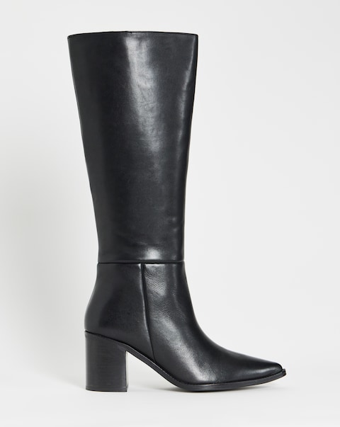 Anthology Yara High Leg Leather Western Boots - Standard Fit (D) & Standard Calf