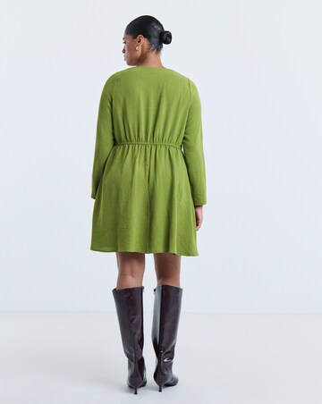 Simply Be Green Historic Detail Skater Dress