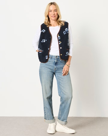 Fatface Floral Fleece Gilet