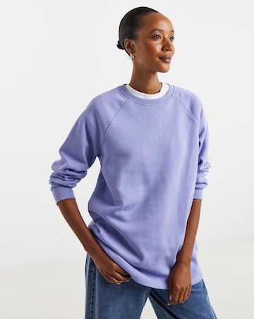Lilac Classic Longline Sweatshirt