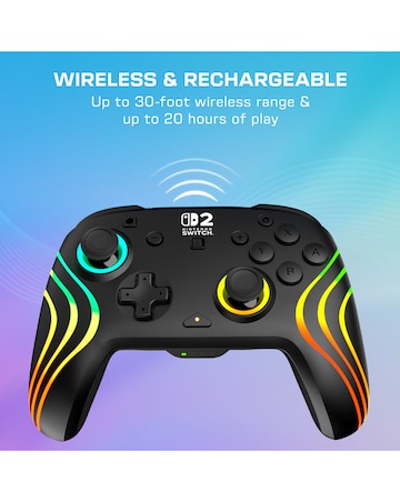 Turtle Beach Afterglow Wave Wireless RGB Gaming Controller for Nintendo Switch 2