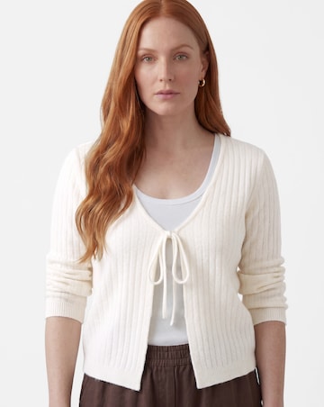 Ribbed Tie Front Cardigan