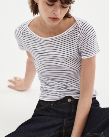Mango Short-Sleeved Fine-Knit Sweater