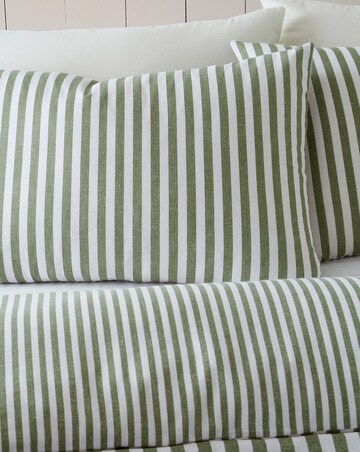 Catherine Lansfield Brushed Stripe Duvet Cover Set