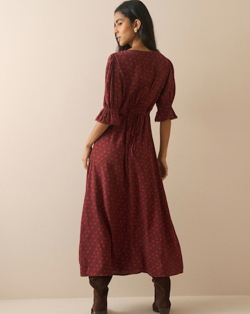 NOBODY'S CHILD WINSLET DITSY FLORAL PRINT MIDI DRESS