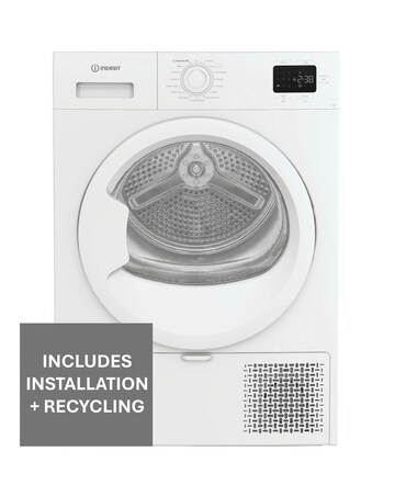 Indesit C YSD 72D WW UK 7kg Heat Pump Tumble Dryer White + Install