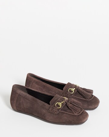 Heavenly Soles Prague Suede Diving Moccasin - Extra Wide Fit (EEE)
