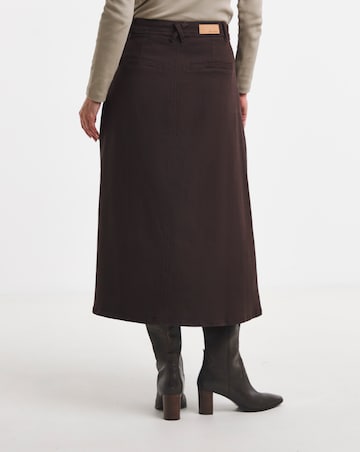 Chocolate A Line Denim Skirt