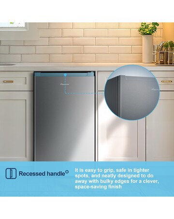 Fridgemaster MUL4892MES Under Counter Fridge - Silver E Rated