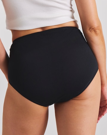 Pretty Secrets (4 Pack) Cotton Full Fit Knickers Black