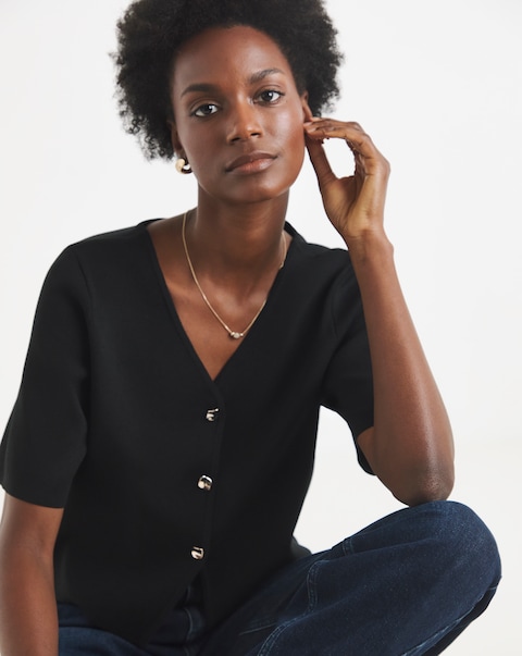 JDY Half Sleeve Button Cardigan