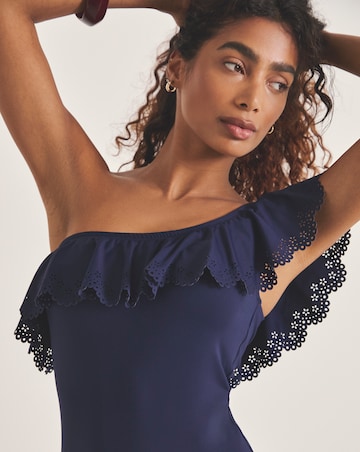 MAGISCULPT Medium Control Laser Cut One Shoulder Swimsuit
