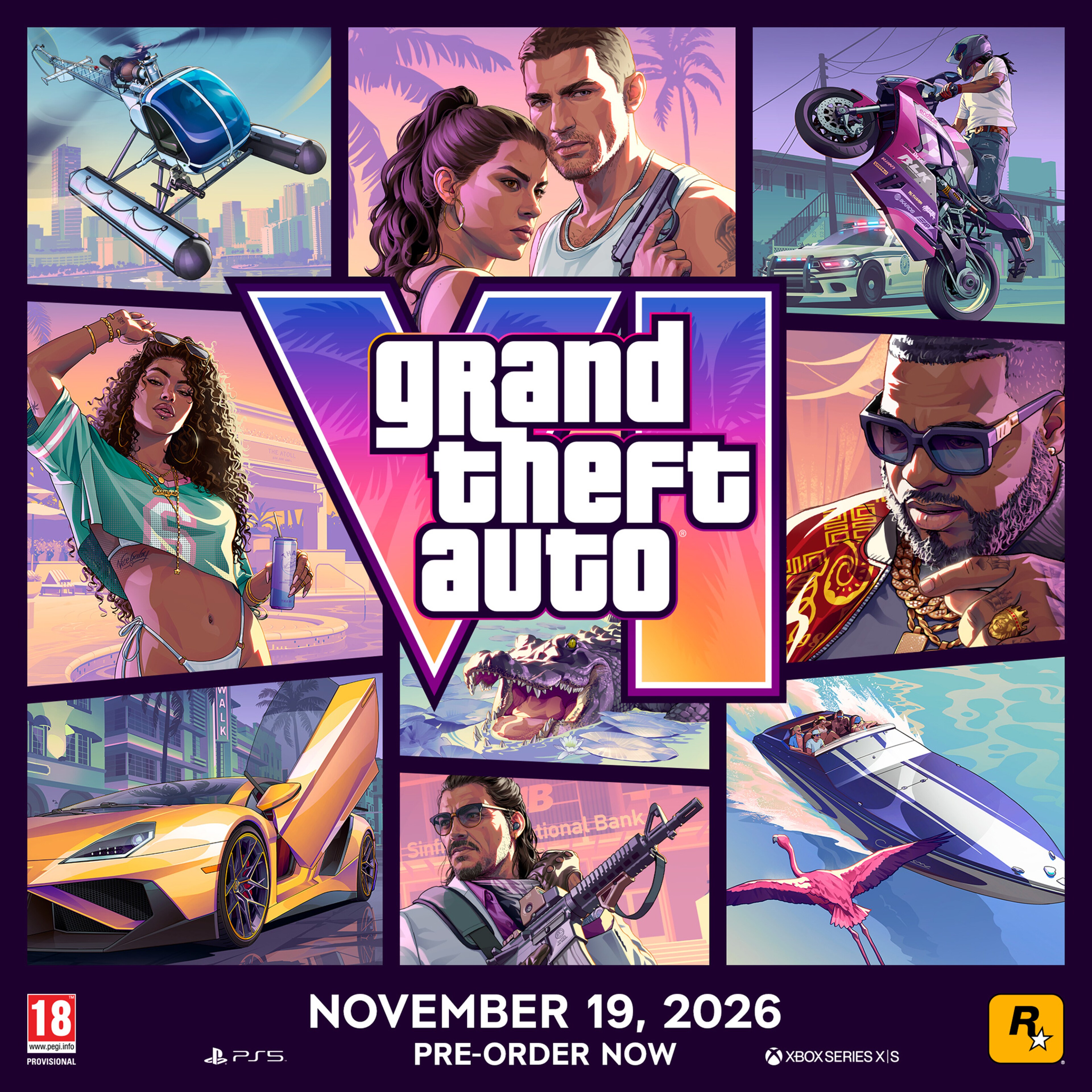 Grand Theft Auto. Pre-order now.