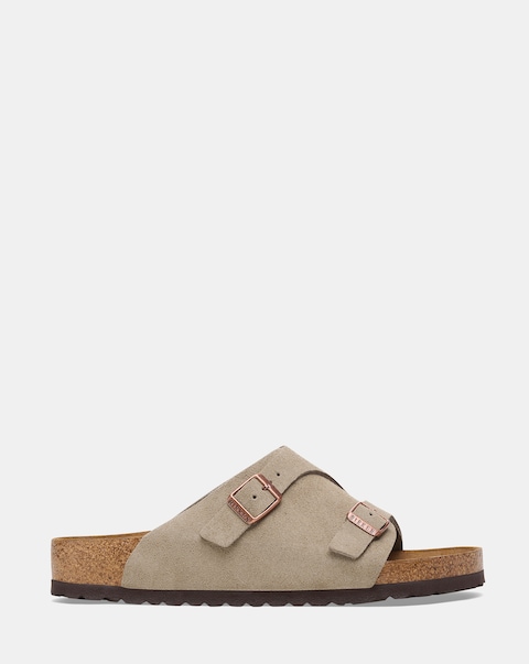 Birkenstock Taupe Classic Suede Zurich Sandals Standard Fit