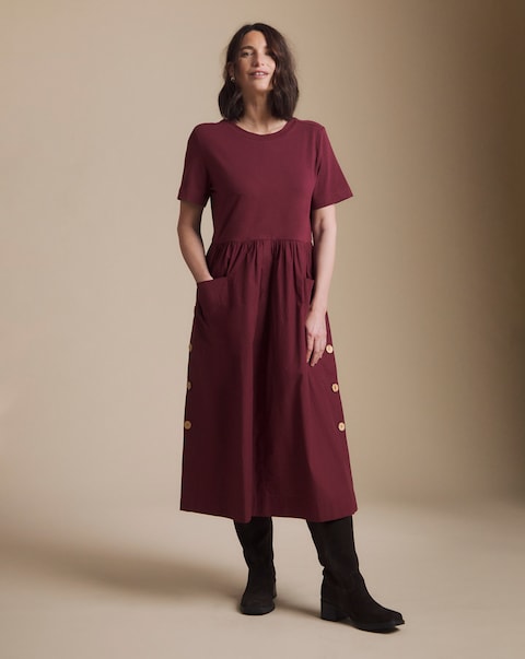 Julipa Button Detail Midi Dress