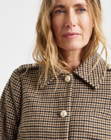 Check Short Button Front Jacket