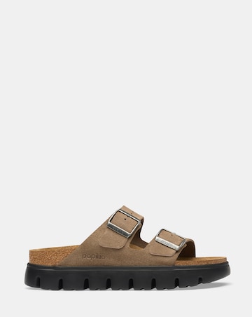 Birkenstock Arizona Platform Suede Leather Mule Sandals - Standard Fit