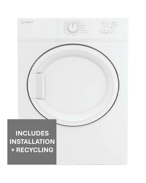 Indesit C YD A81 WWGL UK Air-Vented Tumble Dryer 8kg White + Install