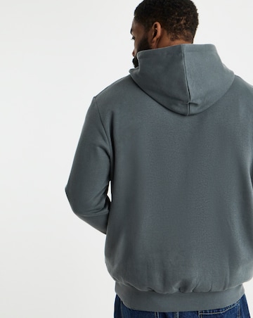Jack & Jones Corp Logo Hoodie - Grey Blue