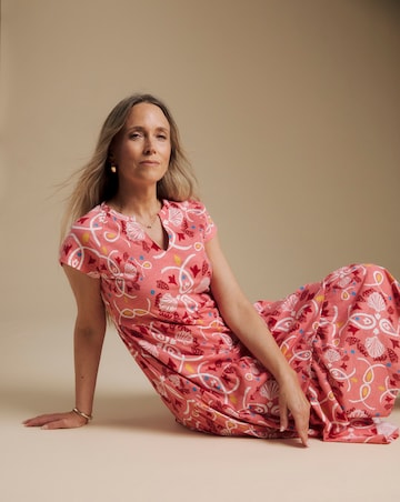 Julipa Tiered Cotton Midi Dress