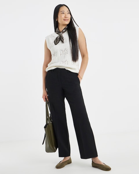 Black Tailored Wide Leg Trousers