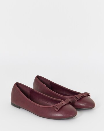 Abundance Classic Bow Ballerina Shoes - Extra Wide Fit (EEE)