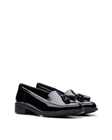 Clarks Havisham Edge Patent Leather Tassle Loafers - Wide Fit (E)