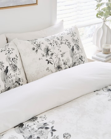 Greyscale Bird Cotton Blend Duvet Cover Set