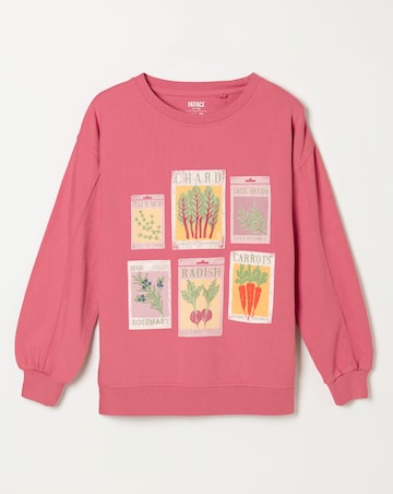 FatFace Alex Seed Graphic Crew Neck Top