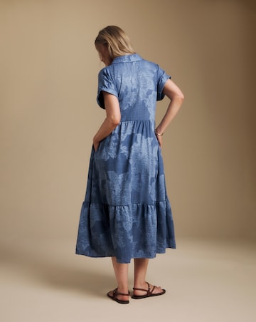 Julipa Textured Button Down Midi Dress