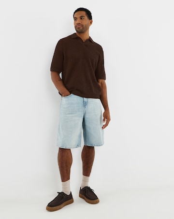 Only & Sons Nyle Crochet Polo - Brown