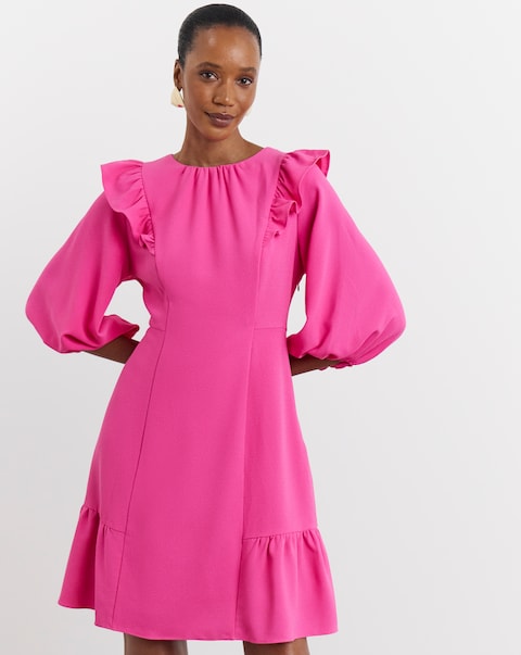 Joanna Hope Frill Shoulder Dress