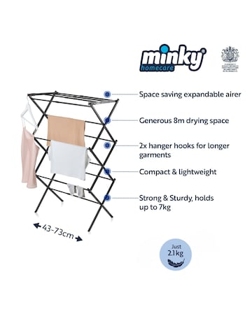 Minky Space Saver Extendable 3 Tier Airer