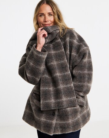 Object Maise Scarf Check Jacket