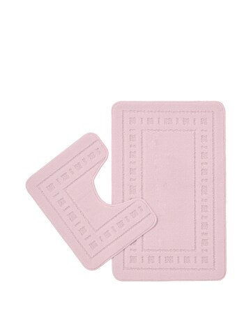 Catherine Lansfield Armoni Bath and Pedestal Mat Set