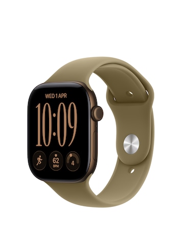 Apple Watch Series 12 GPS 46mm - Dark Bronze Aluminium/Olive Sport Band - S/M