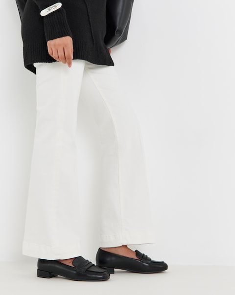 Hailey Block Heel Penny Loafer - Wide Fit (E)
