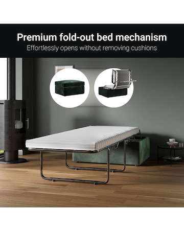 Jay-Be Brushed Twill Footstool Bed with Comfort Mattress