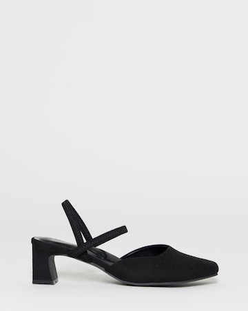 Lita Slingback Block Heel Shoes - Wide Fit (E)