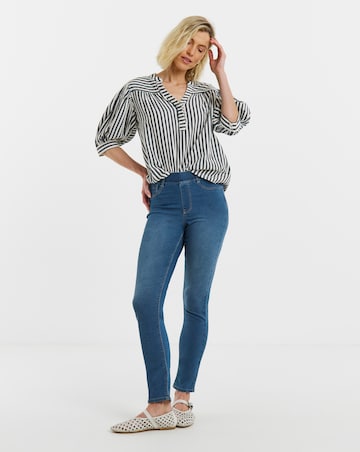 Mid Blue Stretch Slim Leg Jeggings