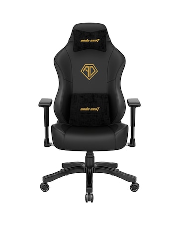 Anda seaT Phantom 3 Premium Large Gaming Chair - Black (Golden logo)