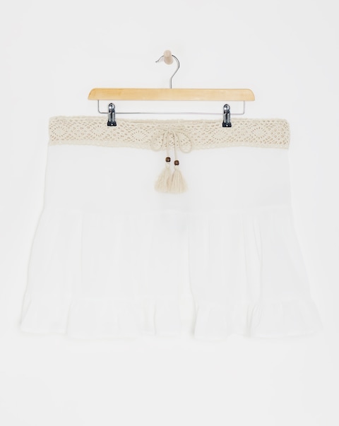 Joe Browns Tiered Beach Skirt White