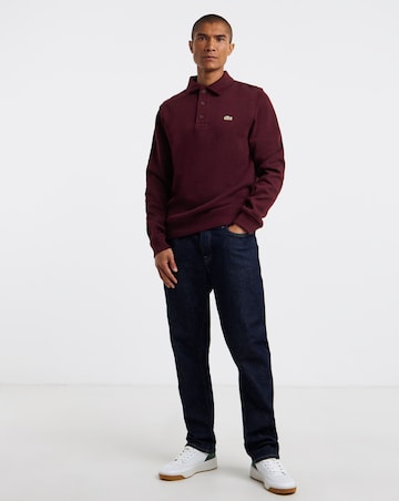 Lacoste Polo Collar Sweat - Burgundy
