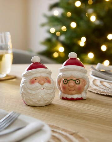 Mr & Mrs Claus Ceramic Salt & Pepper Pots