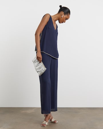 Joanna Hope Beaded Chiffon Trouser Set
