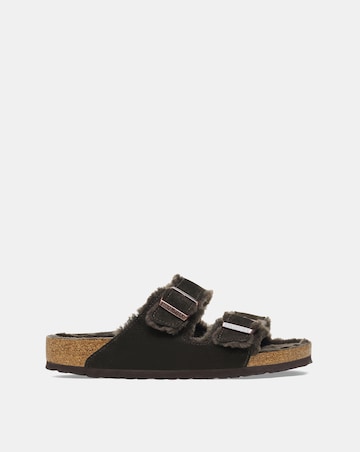 Birkenstock Arizona Shearling Suede Leather Mule Sandals - Standard Fit