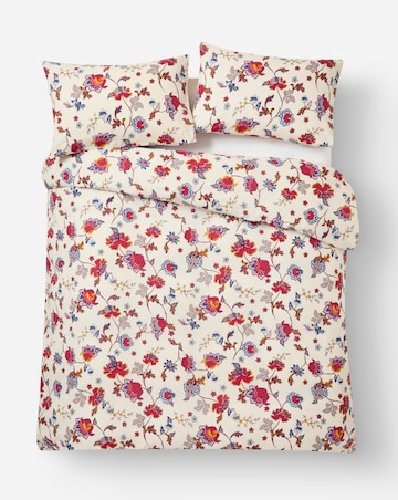 Folk Floral Cotton Blend Duvet Cover Set