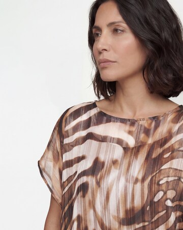 Joanna Hope Animal Print Asymmetric Blouse